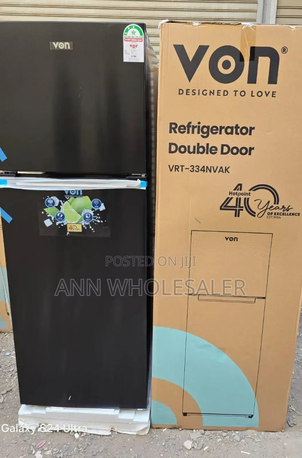 Von 334L Nofrost Double Door Refrigerator VN334