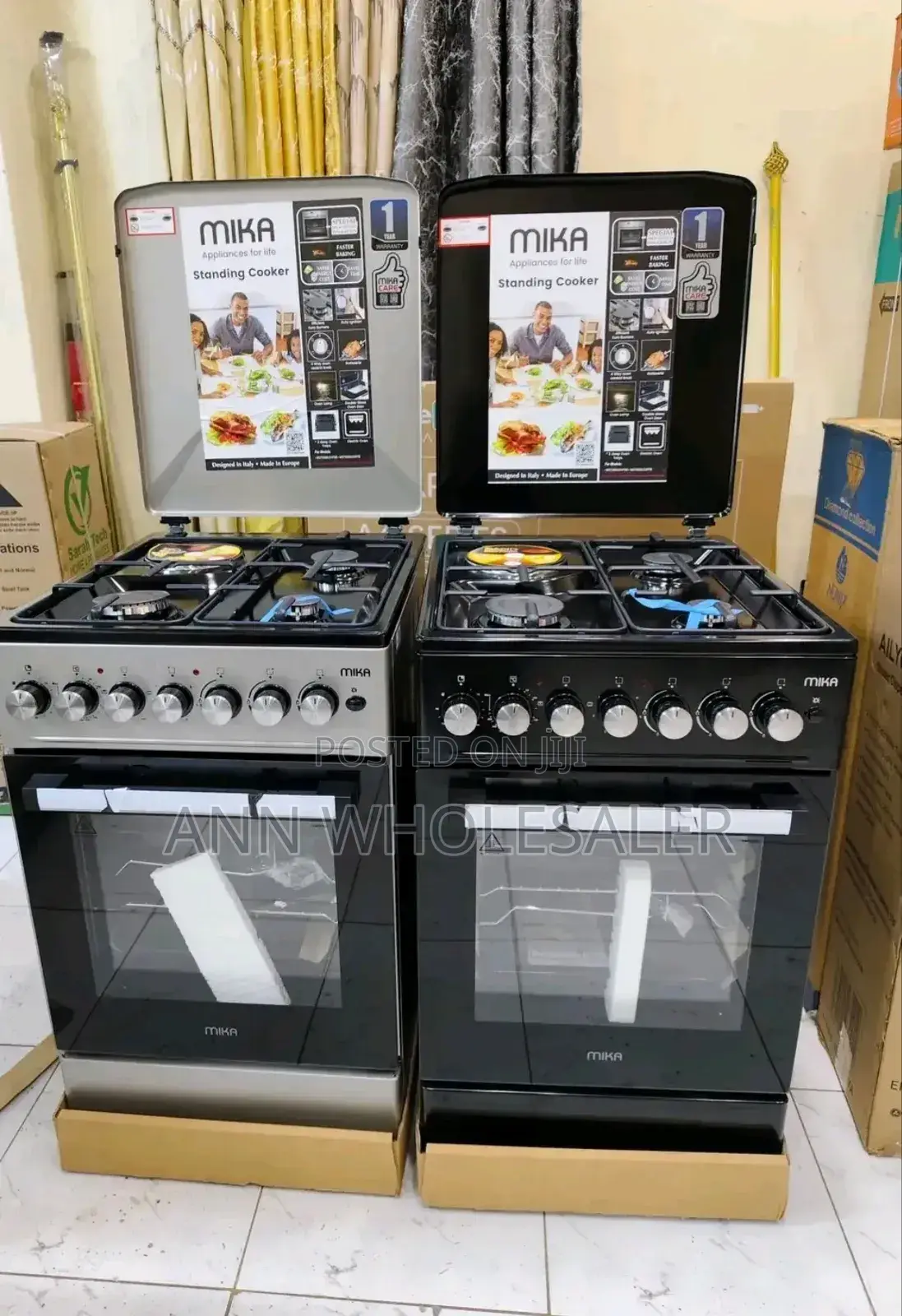 Standing Cooker, Mika 50cm X 60 Cm, 3+1 Electric Plate