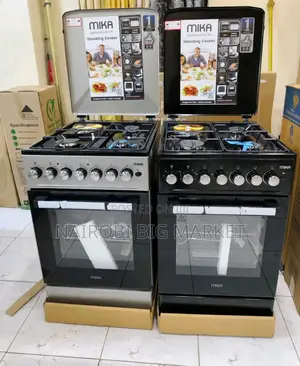 Mika Standing Cooker, 50cm X60 Cm, 3 Gas Burner + 1 Electric