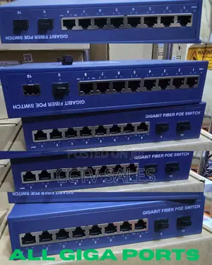 POE Switch 8port With 1000mbps Fiber Ports