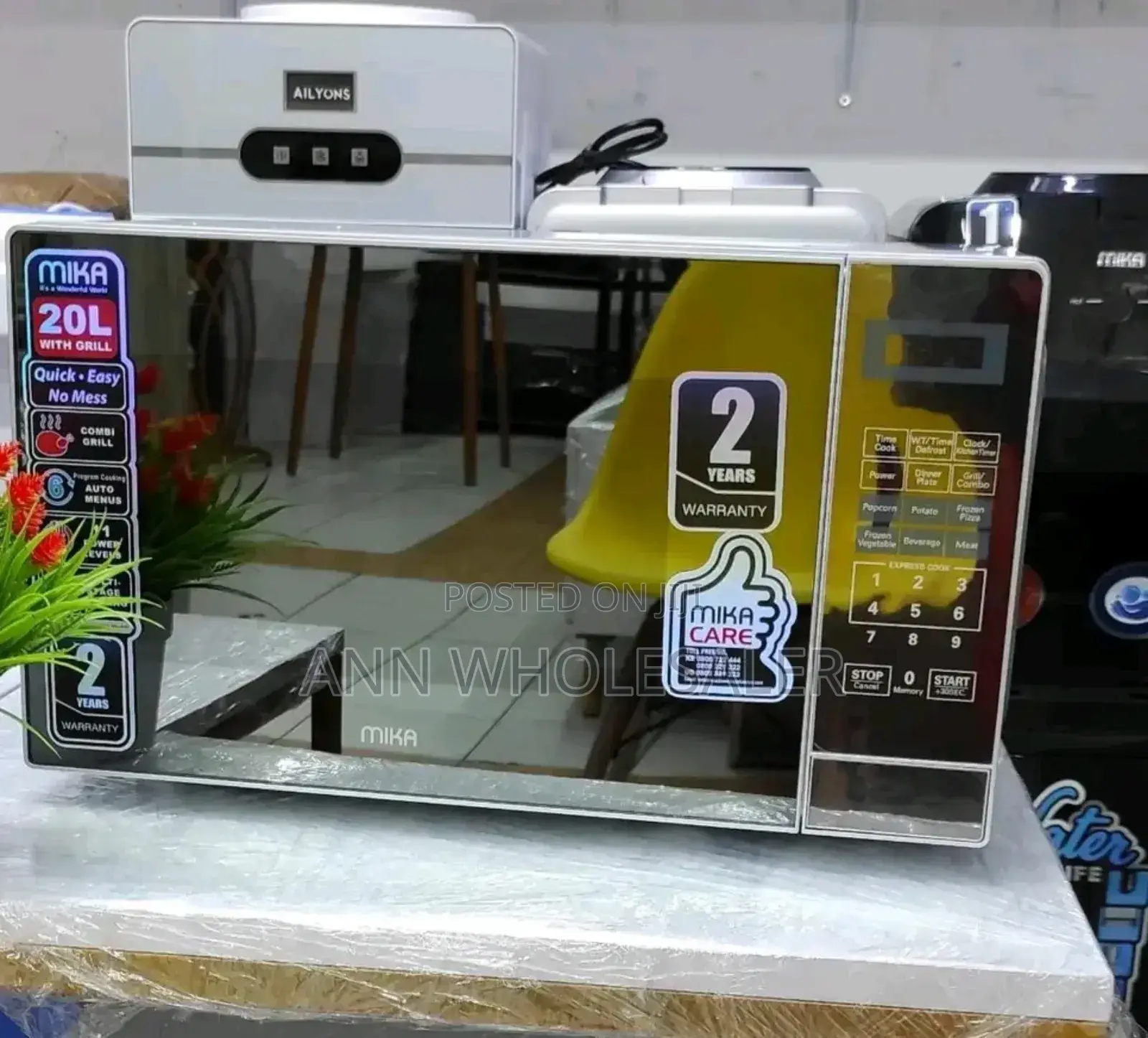 20 L Silver Mika Microwave Oven With Grill
