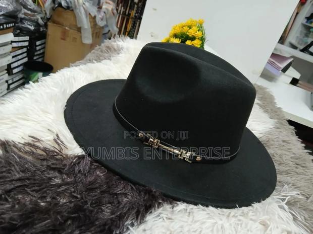 Black and Navy Wide- Brim- Fedora Quality Hats 700