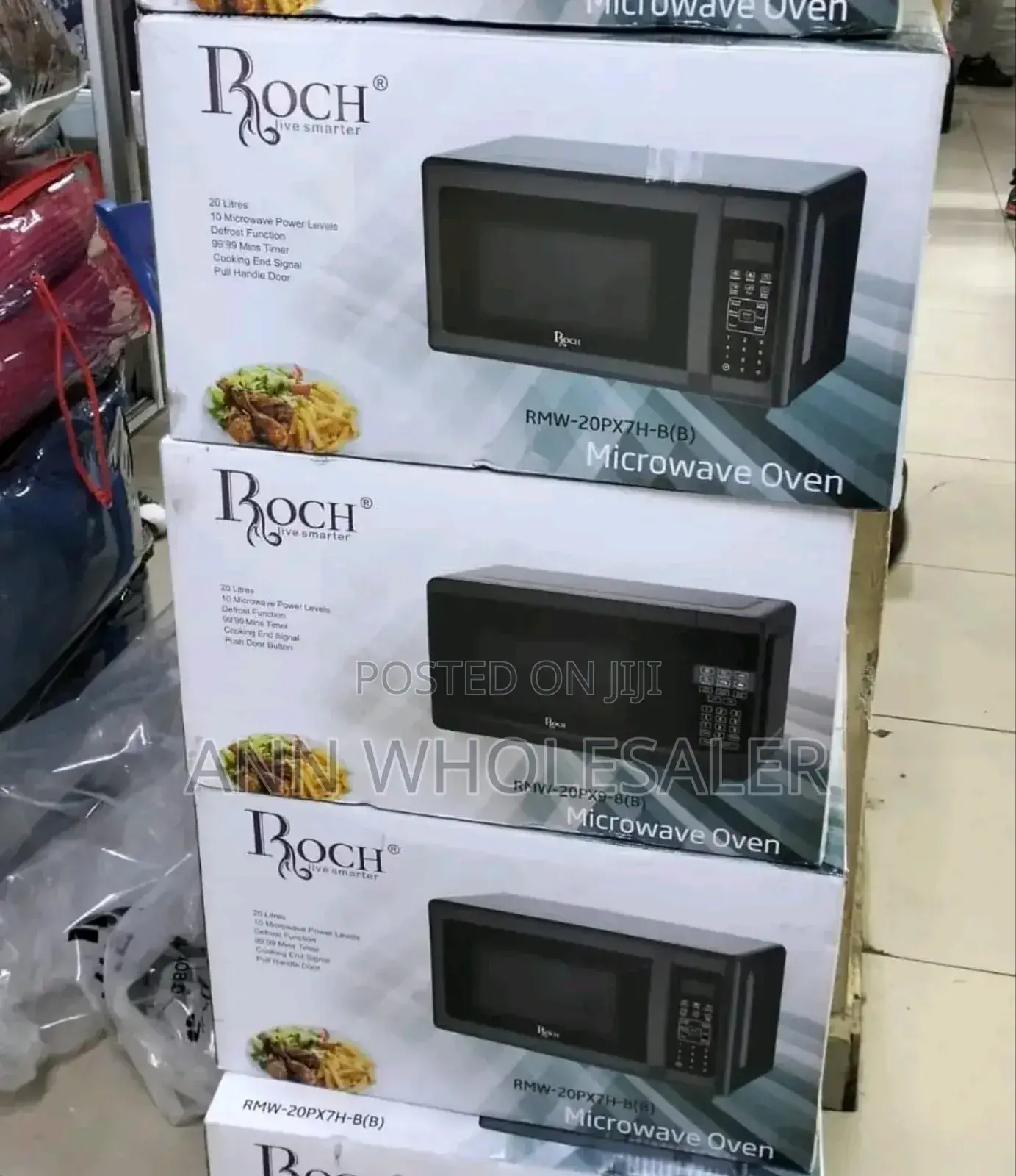 Black 20litres Roch Digital Microwave Oven