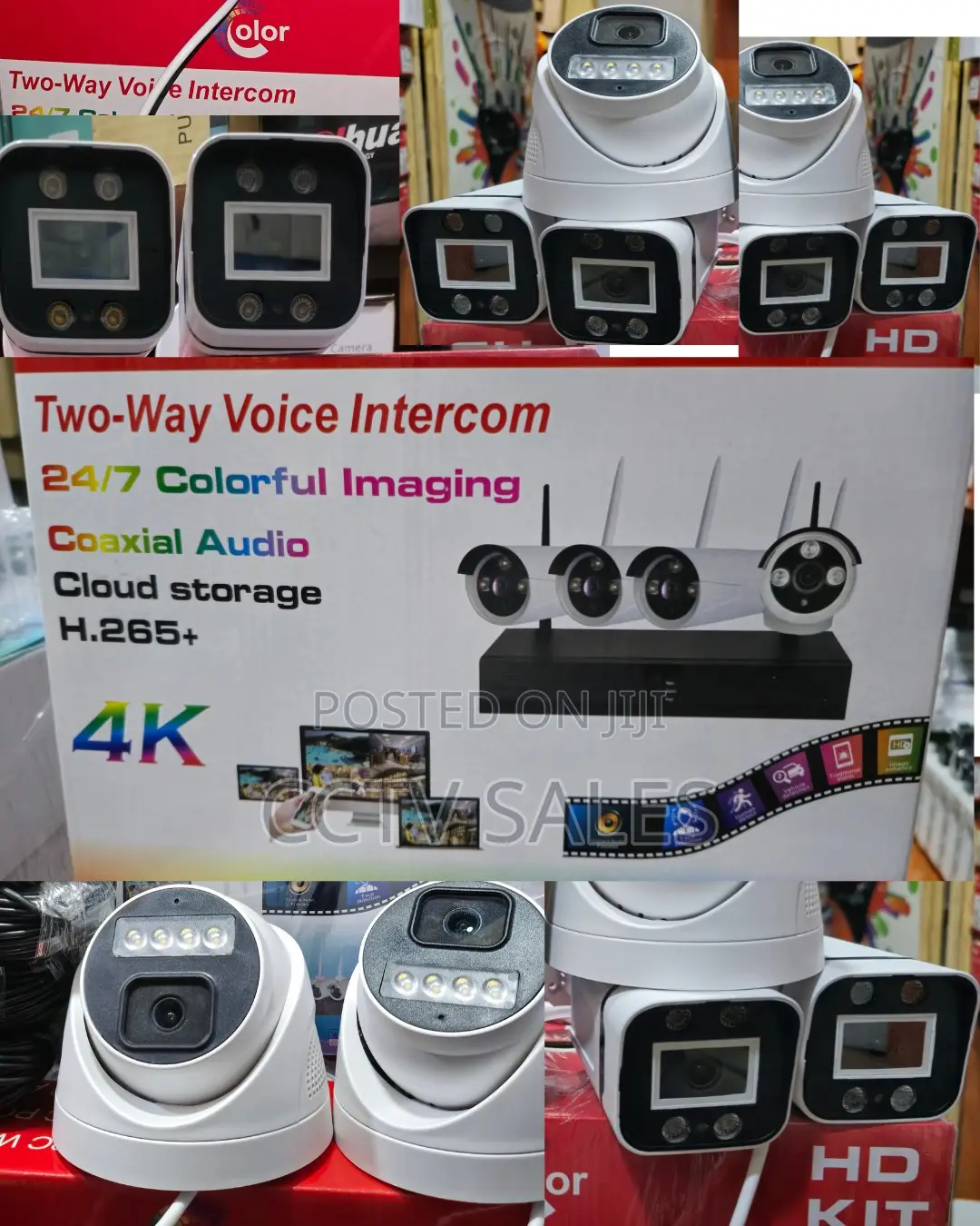4pcs Full Color CCTV Installation Set