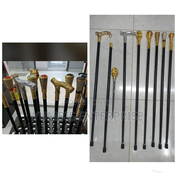Metallic Sword Walking Stick/With Golden Handles KSH 5500