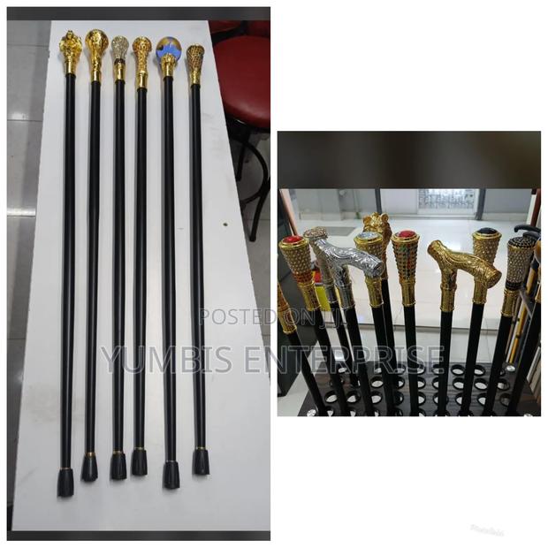 Metallic Sword Walking Stick/With Golden Handles KSH 5500 - thumbnail 2