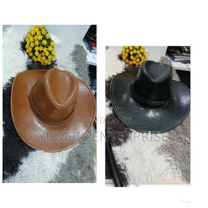 Leather Unisex Quality Cowboy Events Hat's (Cowboy) Hats