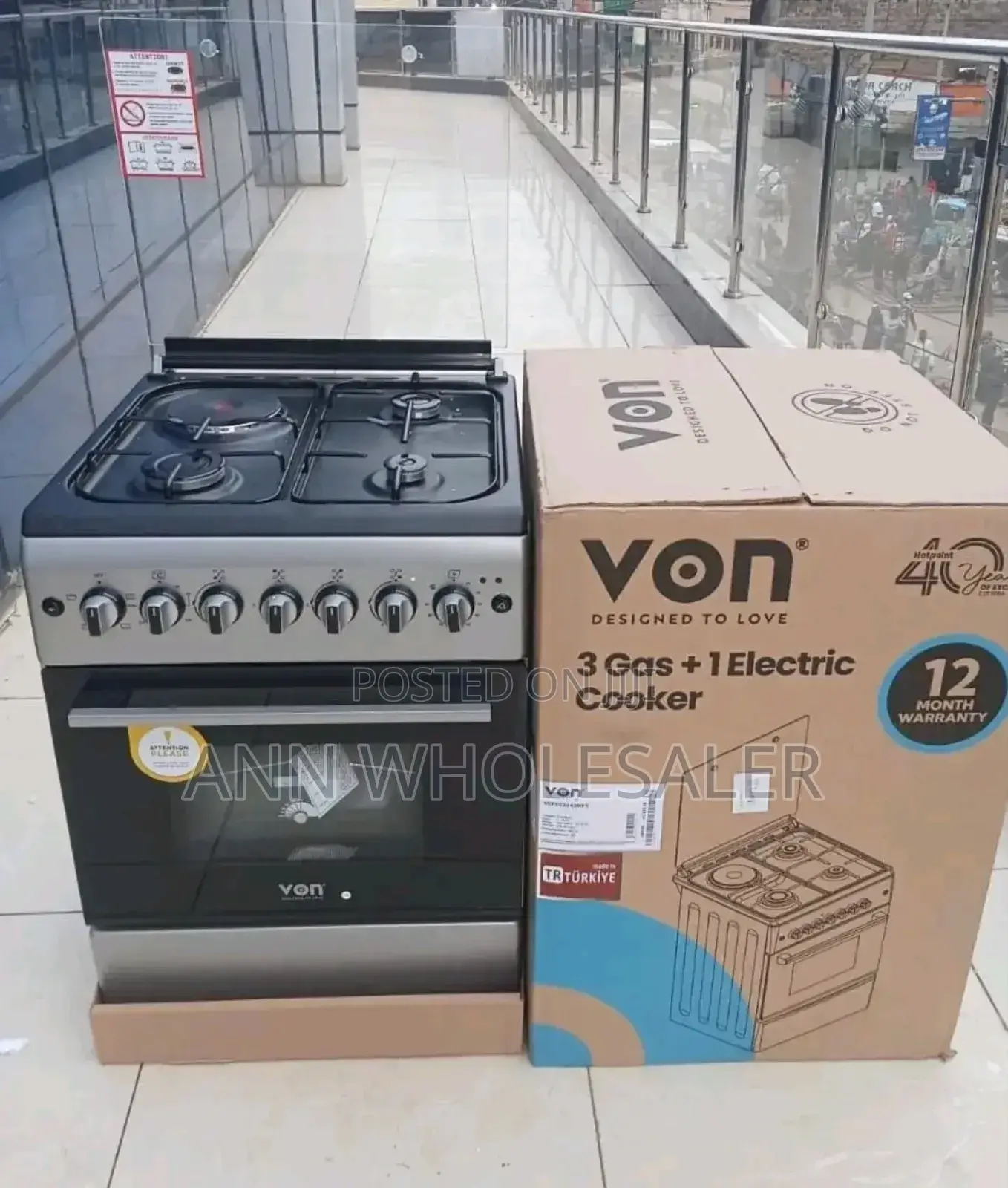 Von 3gas+1electric Standing Cooker: The Ultimate Kitchen