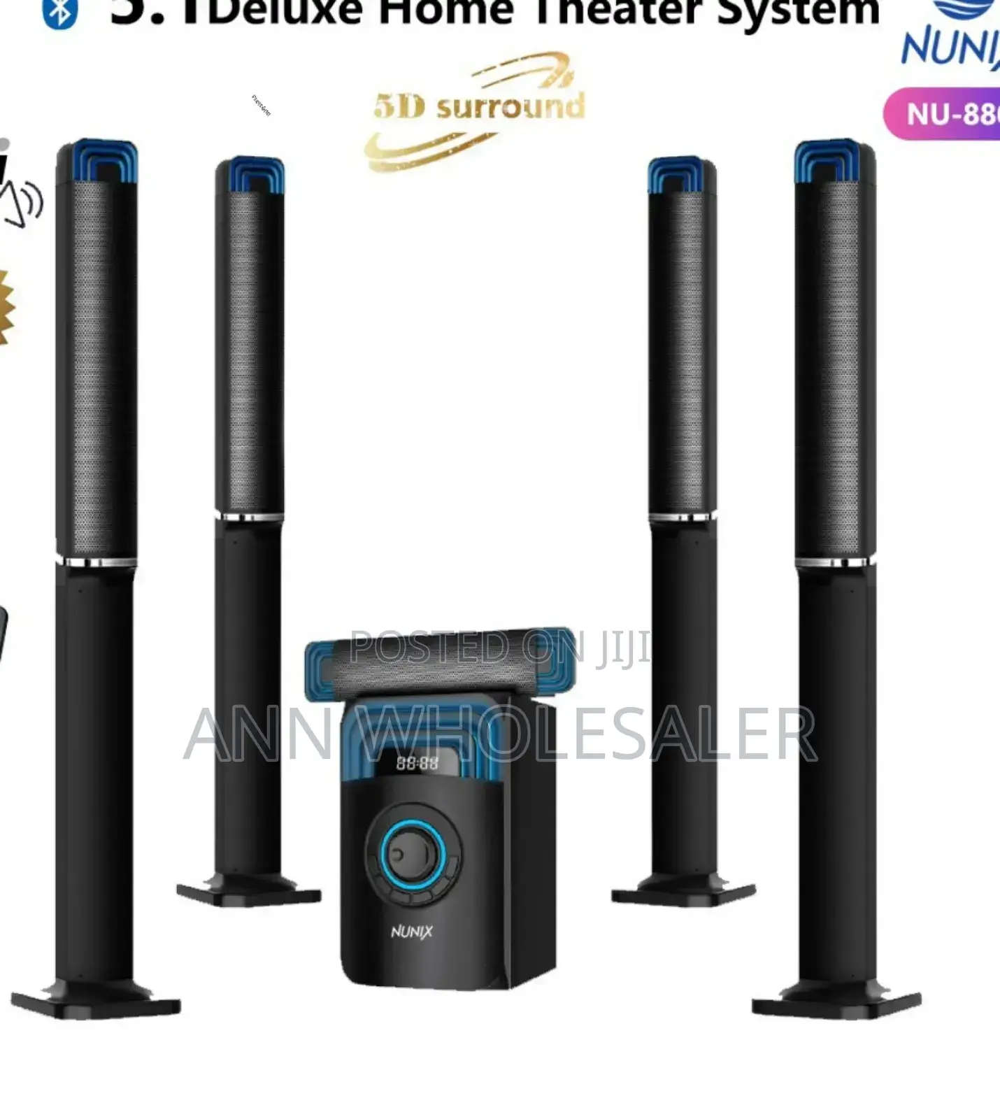Nunix 5.1 Deluxe Home Theater System Super System N/T
