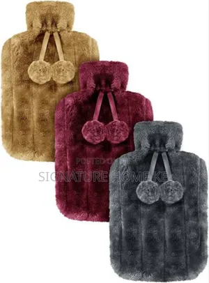 Fluffy Fabric 2L Hot Water Bottle Bag