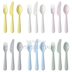 18pc IKEA Kids Cutlery Set : Spoons , Forks , Knives Set