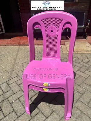 Stajes Armless Plastic Chair# Pink Chair Available