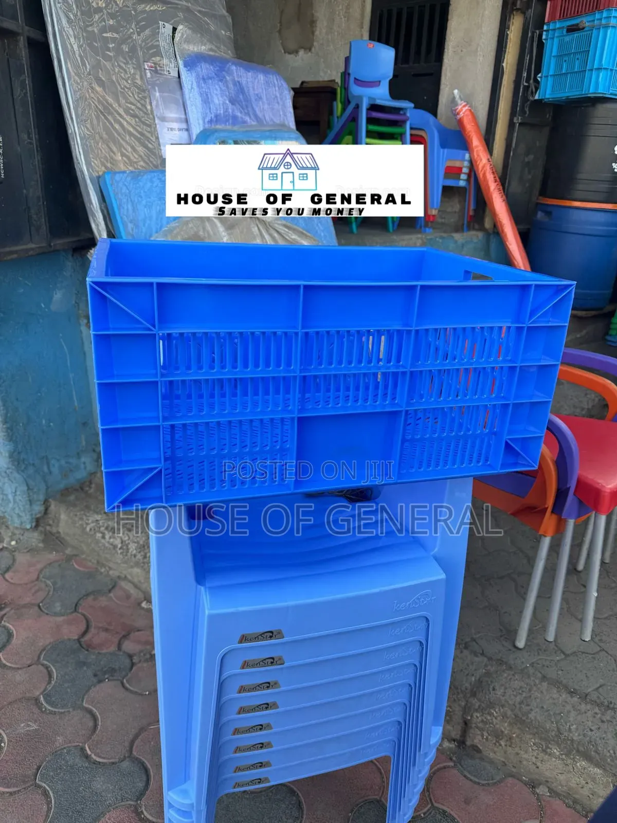 Blue Heavy Duty Storage Plastic Crates Plastic Crates