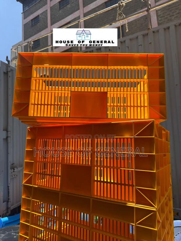 Blue Heavy Duty Storage Plastic Crates Plastic Crates - thumbnail 3