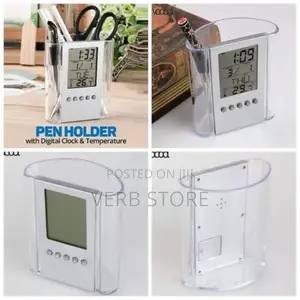 Pen Pencil Holder/Organizer, Digital LCD Desk Pen Holder,