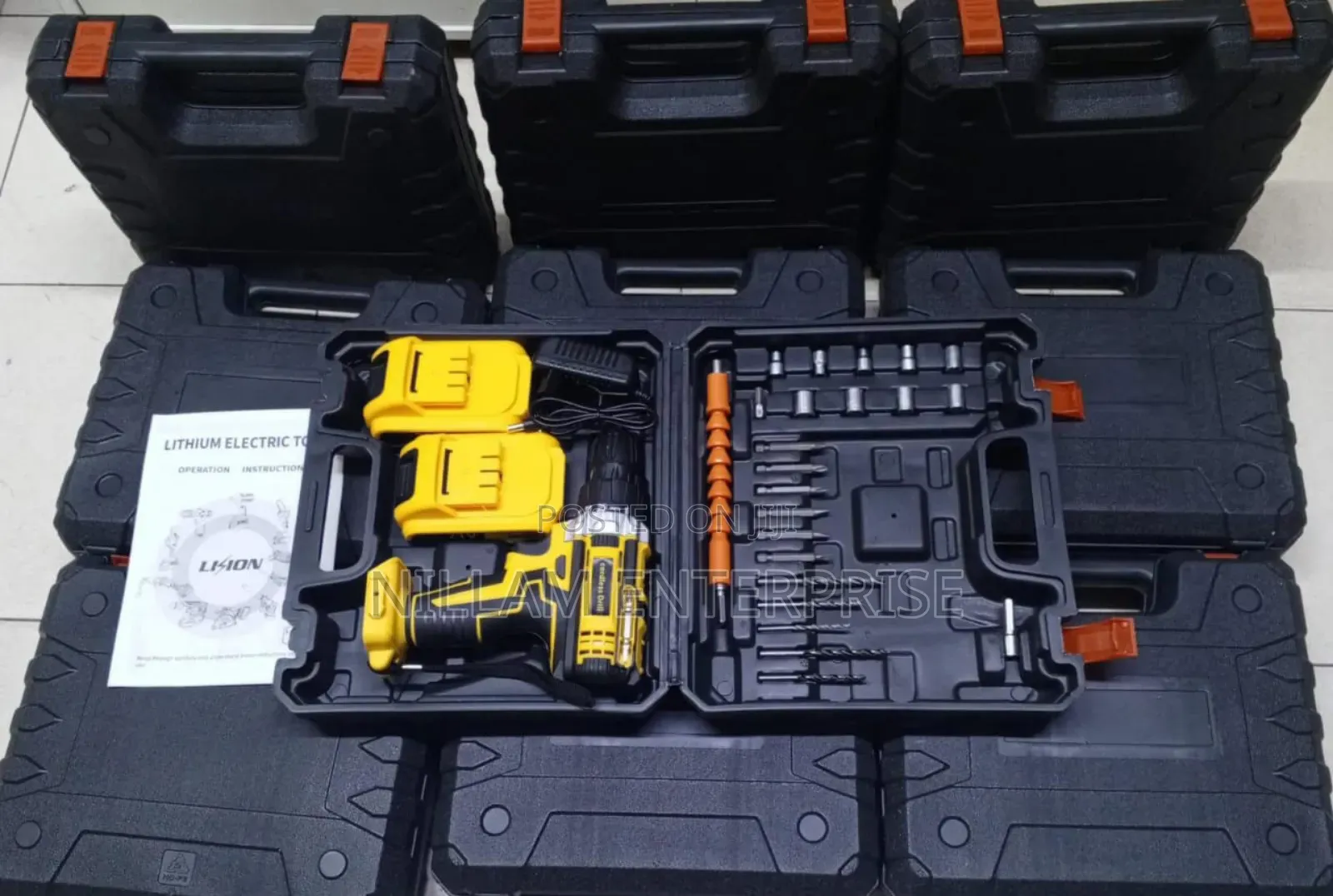Rechargeable 21 v Cordless Screwdriver Set Cordless Drill