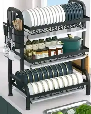 3 Tier Quality Carbon Steel Dish Rack D/3