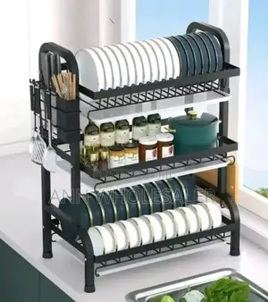 3 Tier Carbon Steel Dish Rack D/3