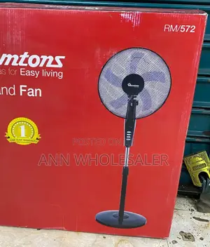 Ramtons RM/572 - Black Econo Standing Fan - 3 Speed RM/3S