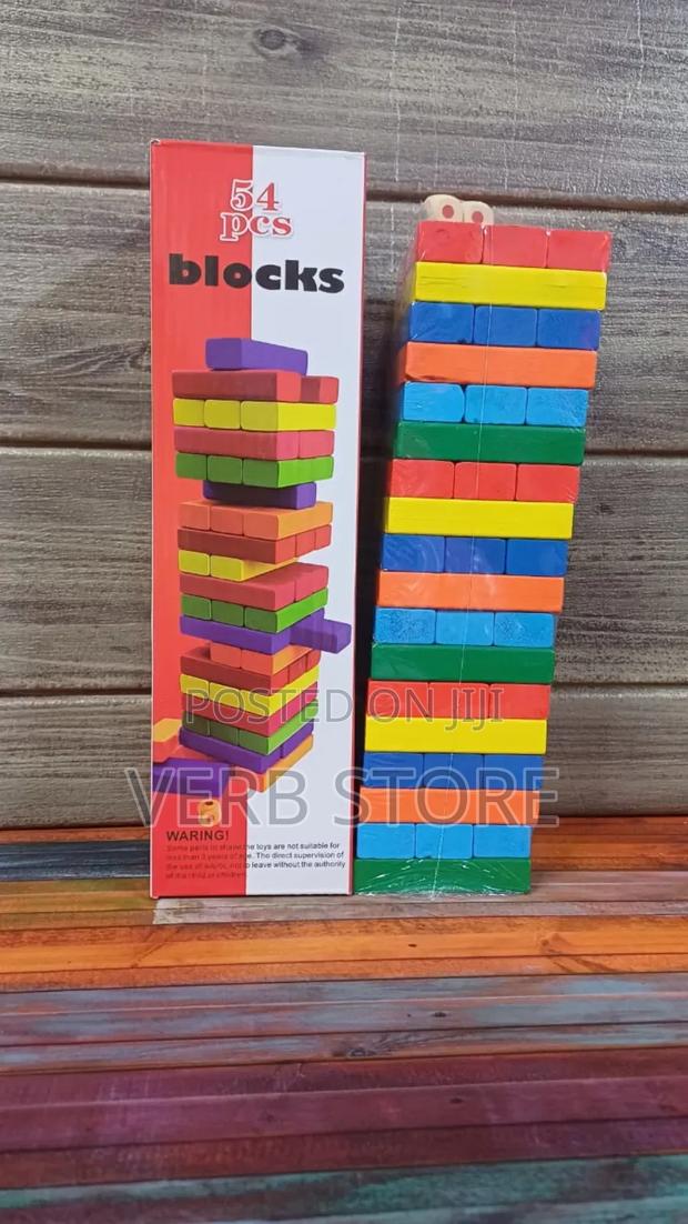 Coloured Jenga Blocks - main view