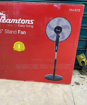 Ramtons RM/572 - Black Standing Fan - 3 Speed RM/3S