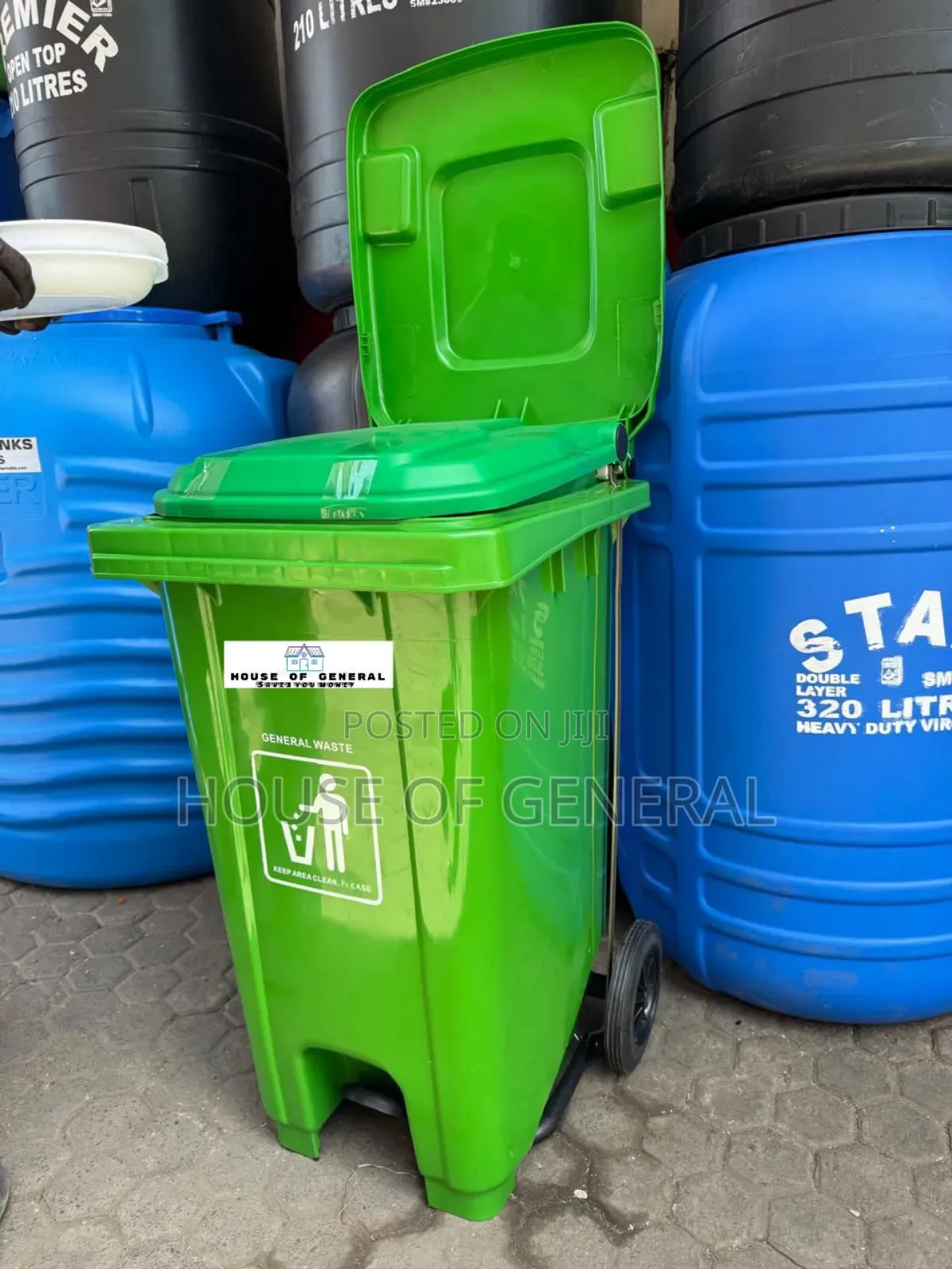100ltrs Heavy Duty Medical Bin With Pedal and Wheel