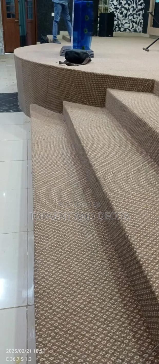 Dotted Beige Church Altar Floor Carpets and Office Carpets