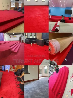Multipurpose Red Carpets Floor Decor Wall to Wall Carpets