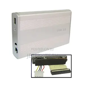 3.5 Inch HDD External Case, Support IDE Hard Drive(Silver)