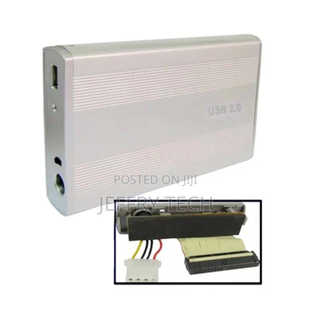 3.5 Inch HDD External Case, Support IDE Hard Drive(Silver) - main view
