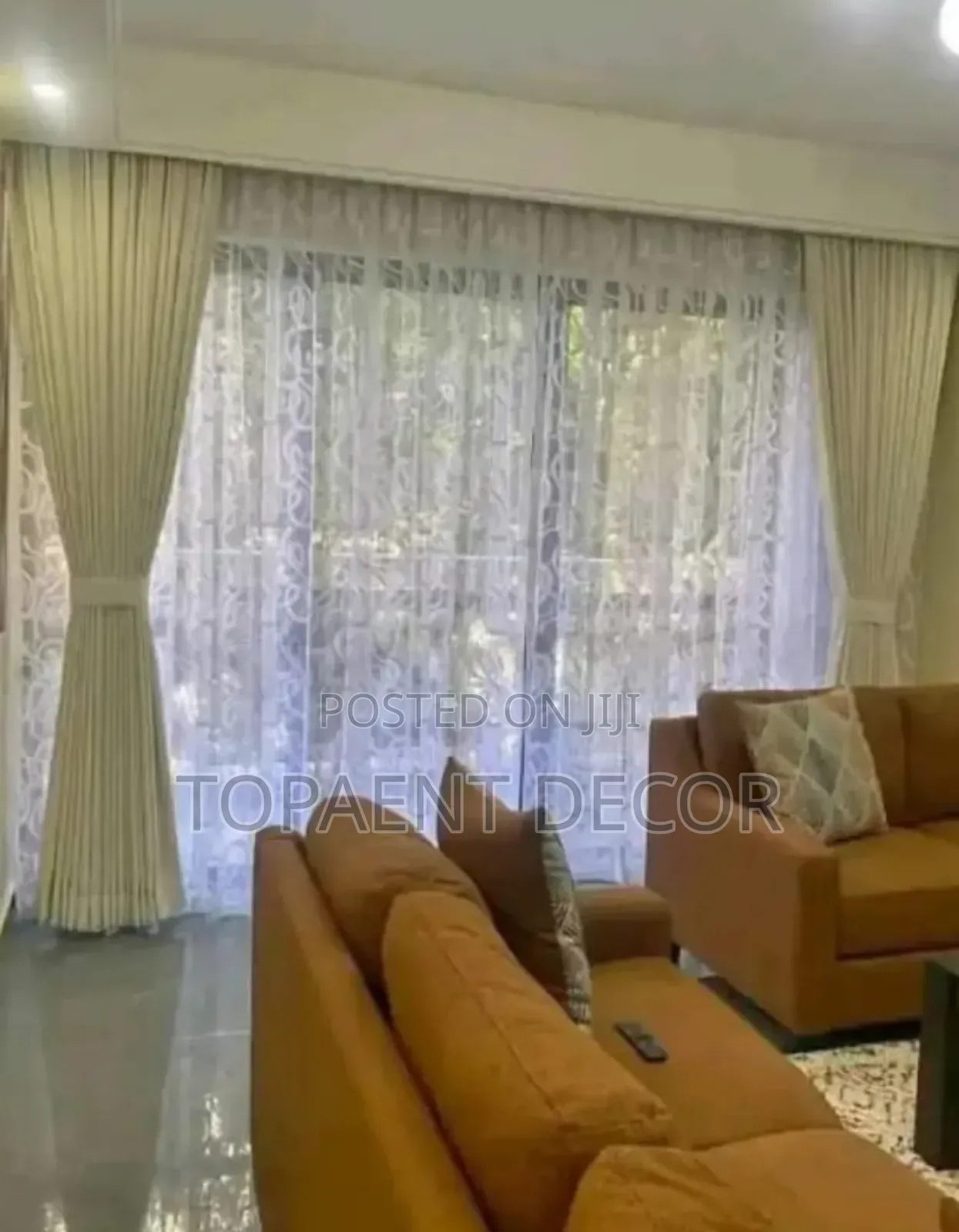 Cream Window Curtains and Sheers