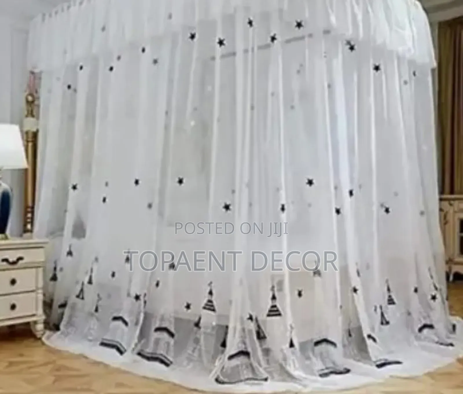 2 Stand Mosquito White Net With Sliding Rails