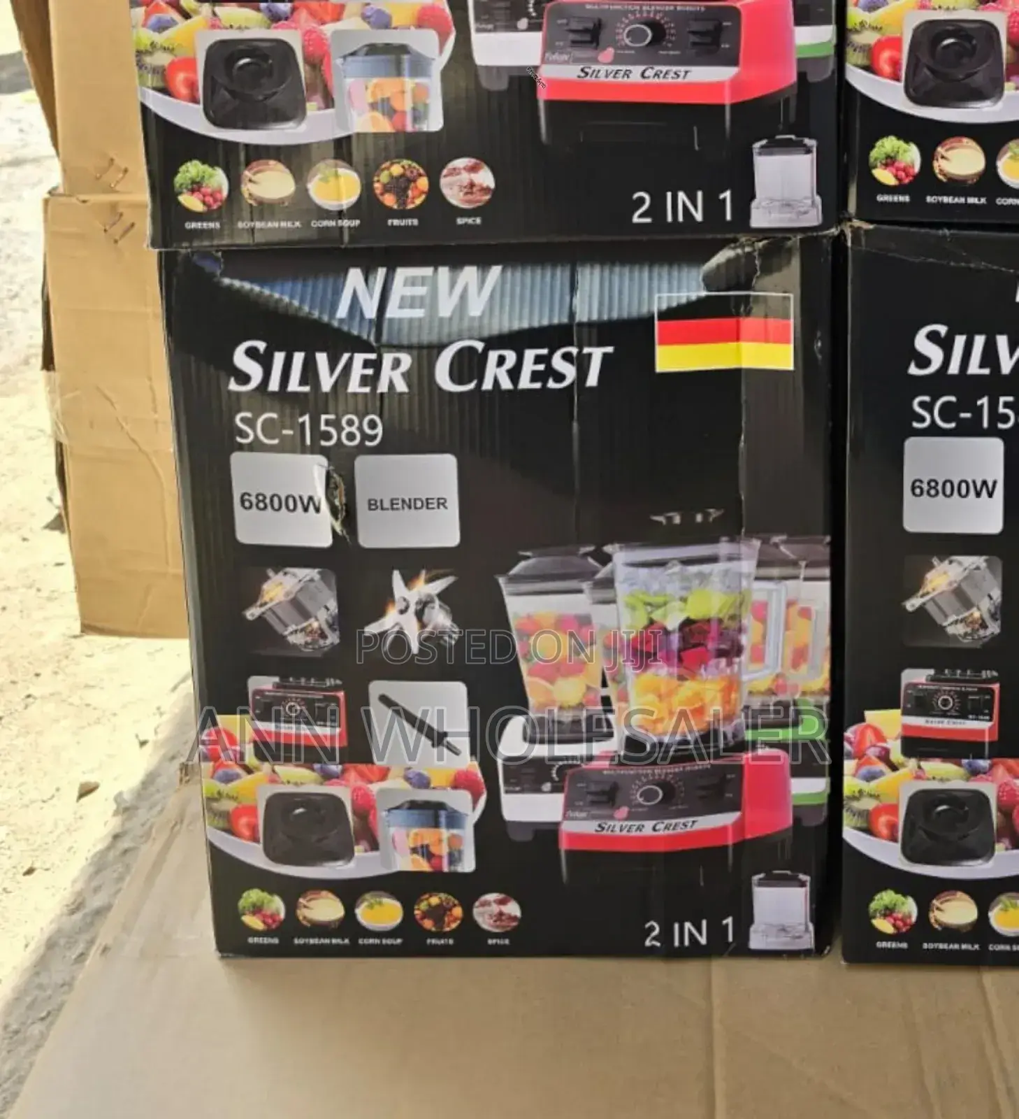 6800w 2 in 1 Silver Crest Heavy Duty Commercial Blender