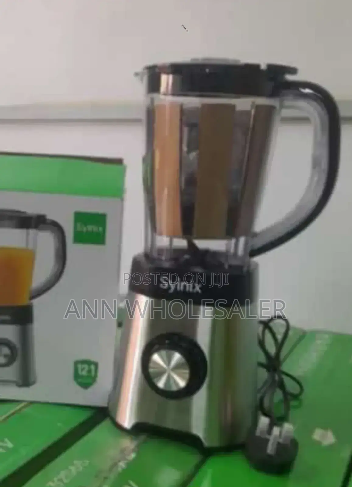Syinix 2 in 1 Blender 1.5ltrs 
Stainless Steel Motor 
Sn/B