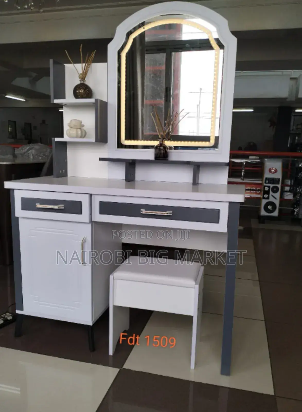 Executive Large Dressing Table + Sliding Mirror DW