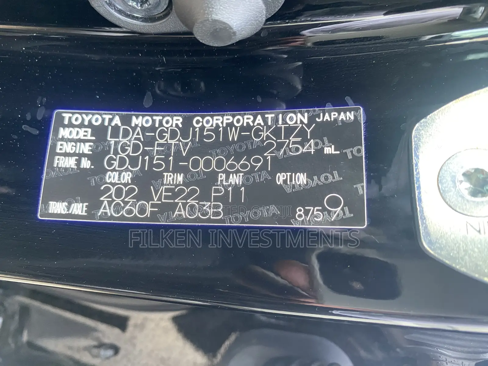 Toyota Land Cruiser Prado 2.8 2019 Black
