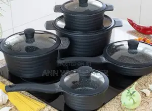 Black 10 Pieces Edenburg Nonstick Cookware Set B10