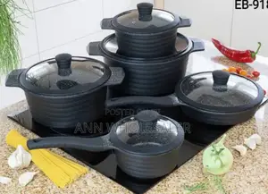 Black 10pcs Edenburg Nonstick Cookware Set B10