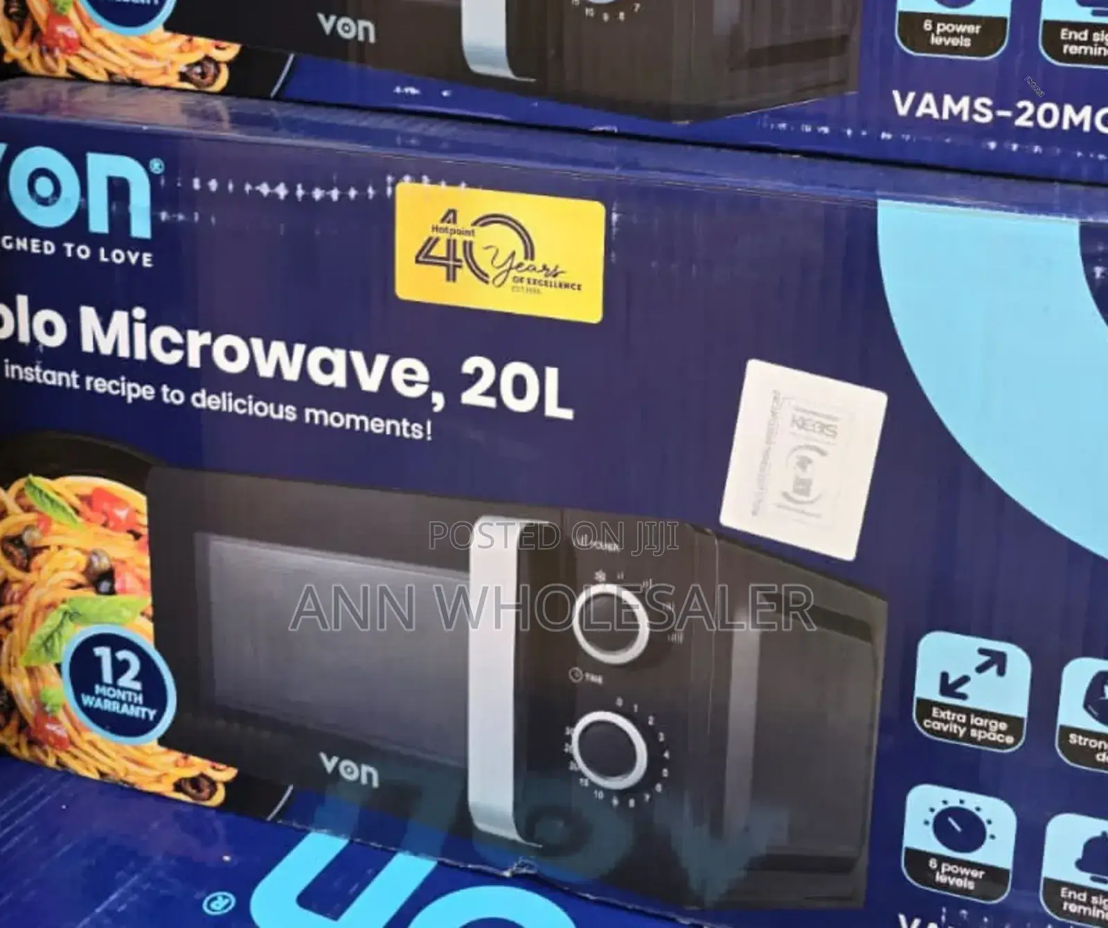 Von Manual 20 Litres Microwave Oven v/N20l