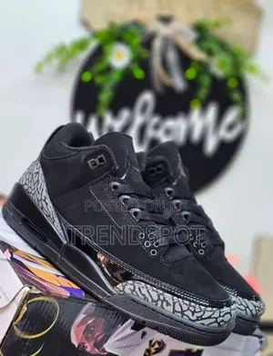 Jordan 3s 1st Leather 39/40/41/42/43/44/45 Black
