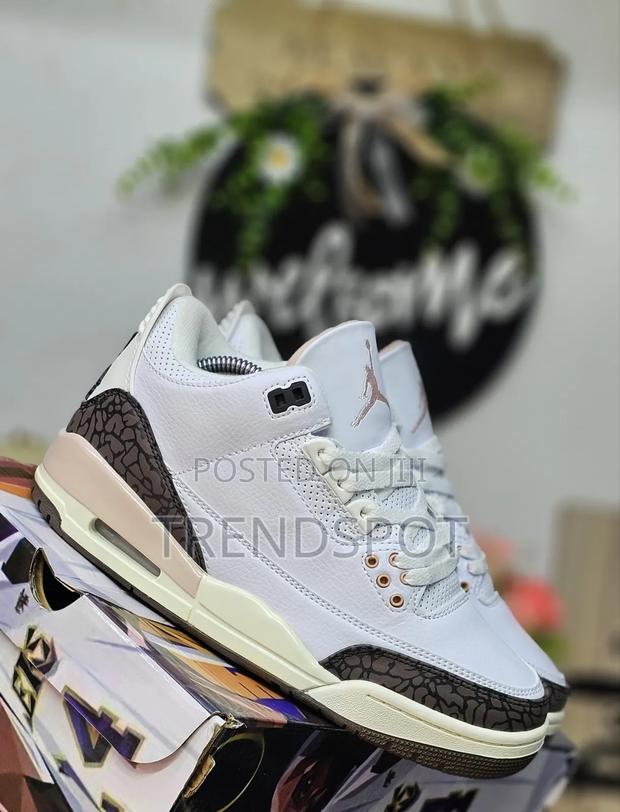 Jordan 3s 1st Leather 39/40/41/42/43/44/45 White Coffee - thumbnail 3