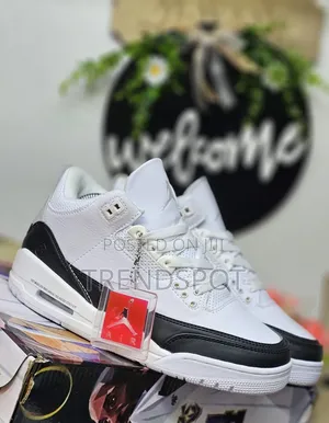 Jordan 3s 1st Leather 39/40/41/42/43/44/45 White/Black