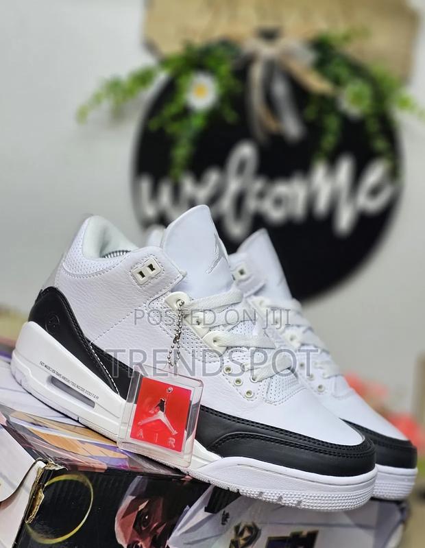 Jordan 3s 1st Leather 39/40/41/42/43/44/45 White/Black