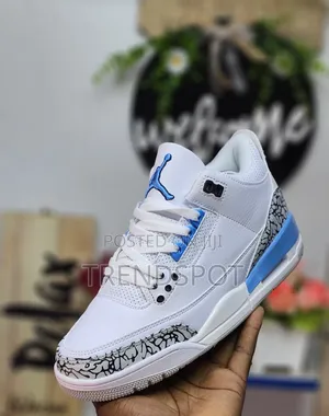 Jordan 3s 1st Leather 39/40/41/42/43/44/45 Blue/White
