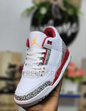 Jordan 3s 1st Leather 39/40/41/42/43/44/45 White Red