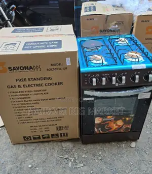 Brown Sayona 3gas+1E Standing Cooker With Oven S3G