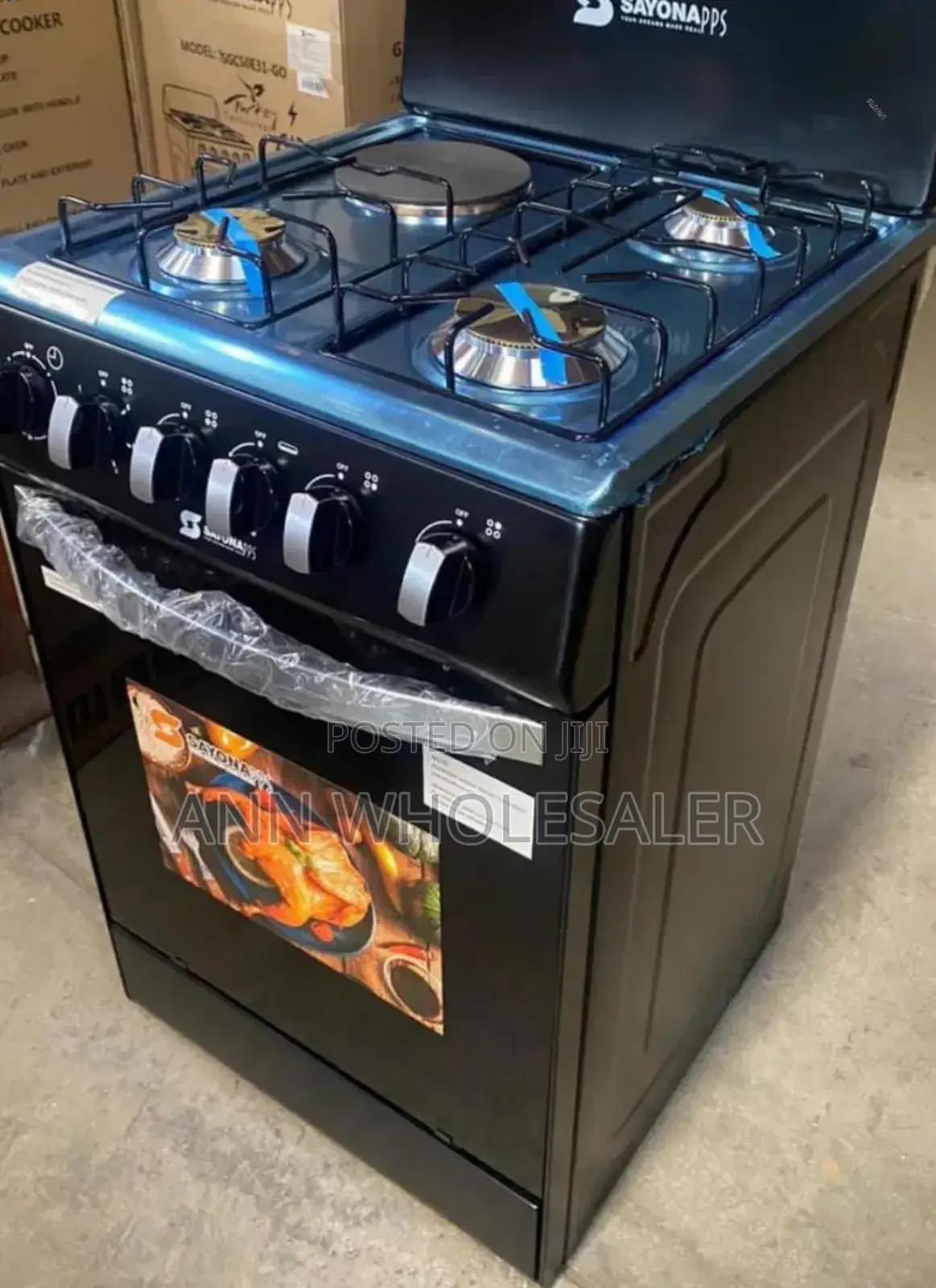 Sayona 3G+1E Standing Cooker With Gas Oven S3G+1E