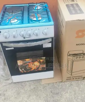 White Sayona 3gas+1E Standing Cooker With Gas Oven S3G+1E