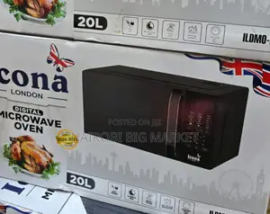 Black 20ltrs Icona Digital Microwave Oven IC20L