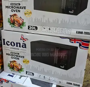 Black 20l Icona Digital Microwave Oven IC20L